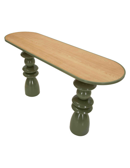 Console d’entrée vert olive métal et MDF 150x45x77,5 cm Seoul Mauro Ferretti - 5