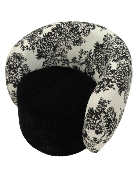 Fauteuil lounge noir et blanc polyester 90x78x74 cm Okinawa Mauro Ferretti - 5