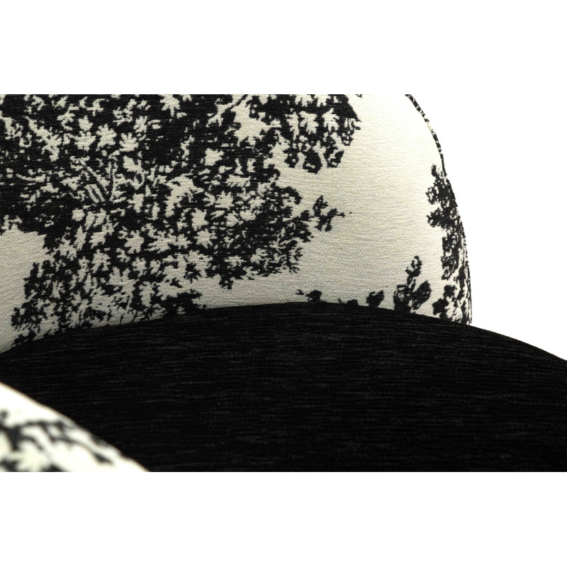 Fauteuil lounge noir et blanc polyester 90x78x74 cm Okinawa Mauro Ferretti - 6