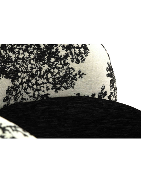 Fauteuil lounge noir et blanc polyester 90x78x74 cm Okinawa Mauro Ferretti - 6