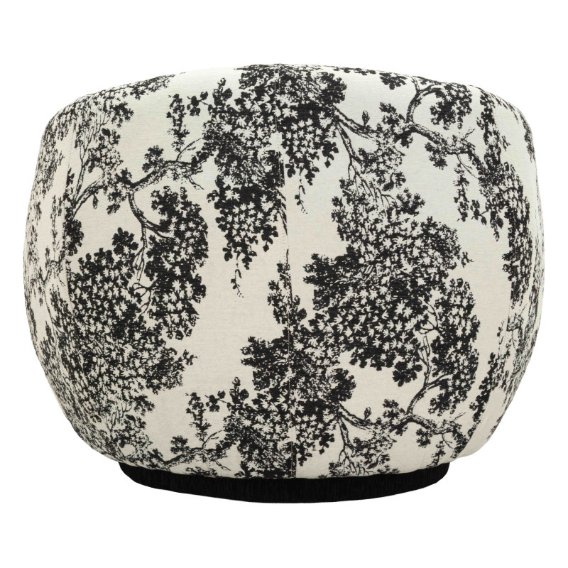 Fauteuil lounge noir et blanc polyester 90x78x74 cm Okinawa Mauro Ferretti - 7