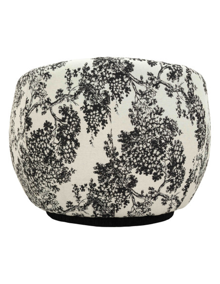 Fauteuil lounge noir et blanc polyester 90x78x74 cm Okinawa Mauro Ferretti - 7
