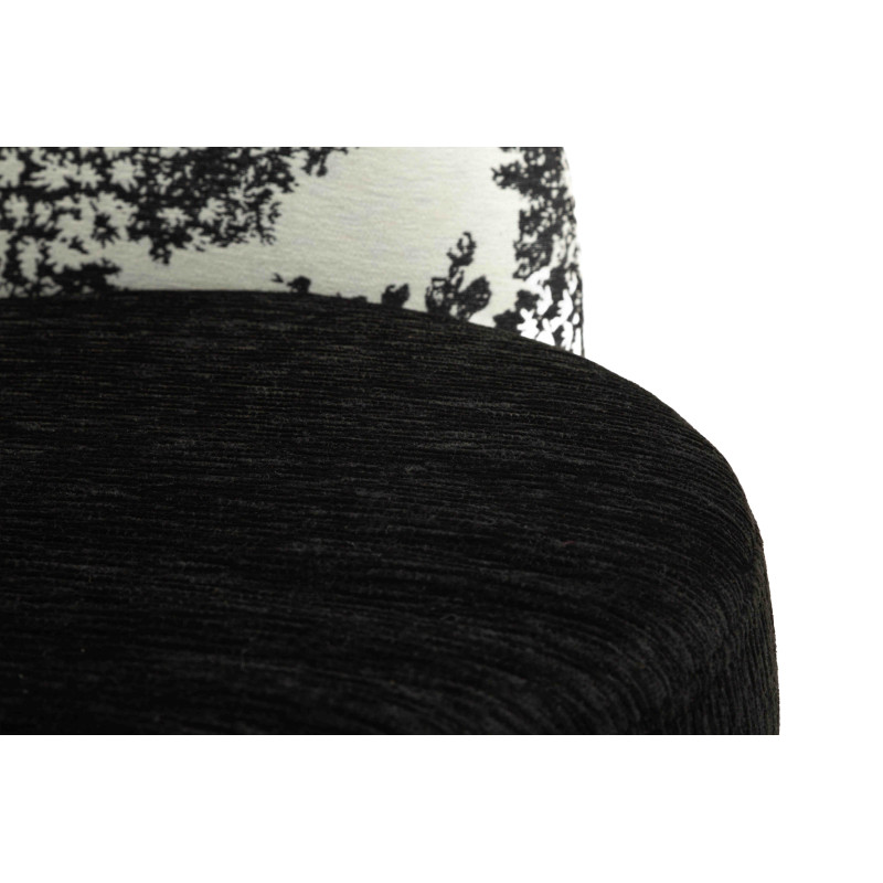 Fauteuil lounge noir et blanc polyester 90x78x74 cm Okinawa Mauro Ferretti - 9
