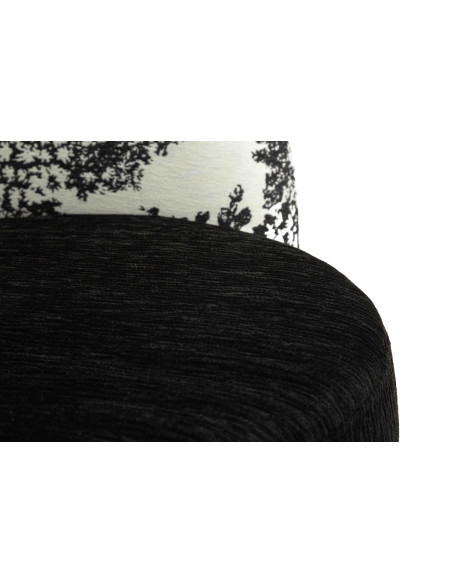 Fauteuil lounge noir et blanc polyester 90x78x74 cm Okinawa Mauro Ferretti - 9