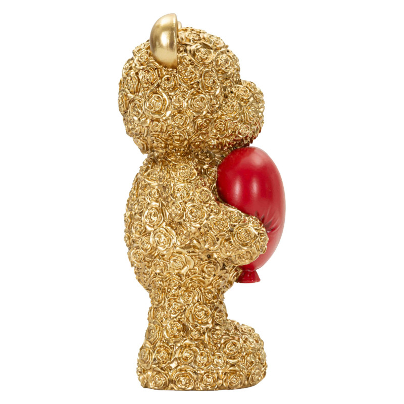 Statuette ourson doré cœur rouge 16 cm Gilded Bear Mauro Ferretti - 3