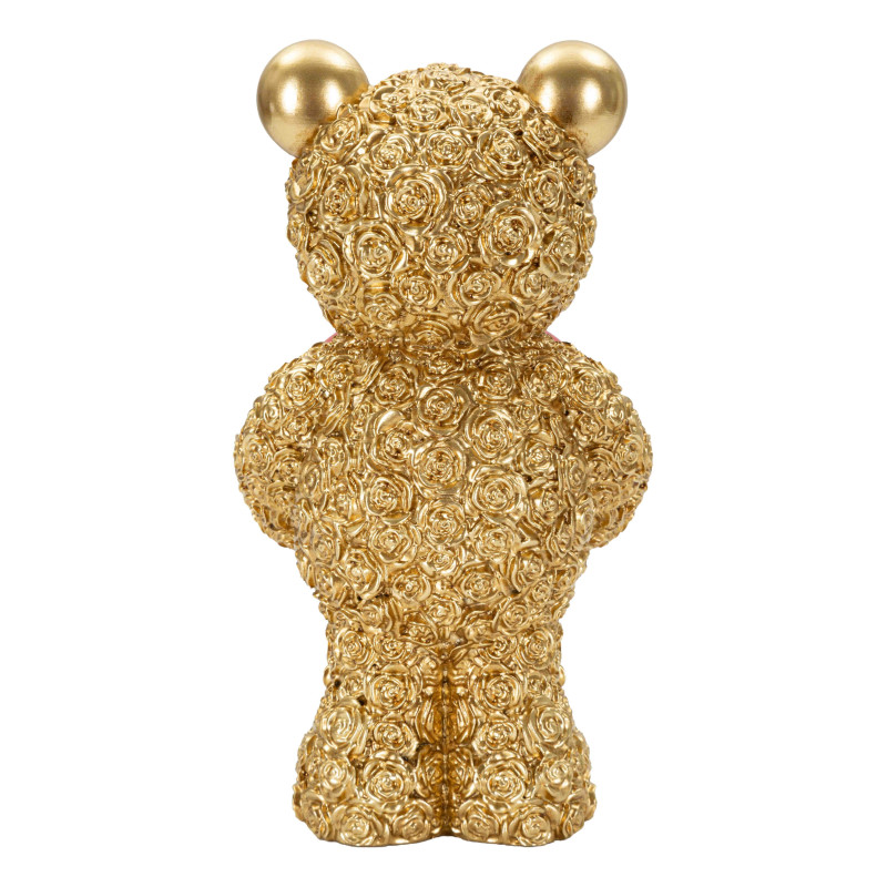 Statuette ourson doré cœur rouge 16 cm Gilded Bear Mauro Ferretti - 4
