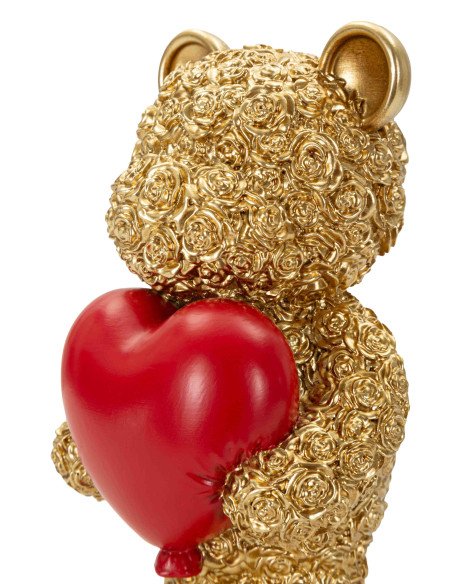 Statuette ourson doré cœur rouge 16 cm Gilded Bear Mauro Ferretti - 5