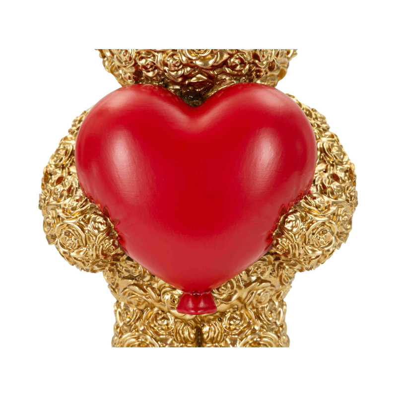 Statuette ourson doré cœur rouge 16 cm Gilded Bear Mauro Ferretti - 6
