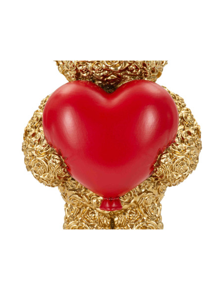 Statuette ourson doré cœur rouge 16 cm Gilded Bear Mauro Ferretti - 6
