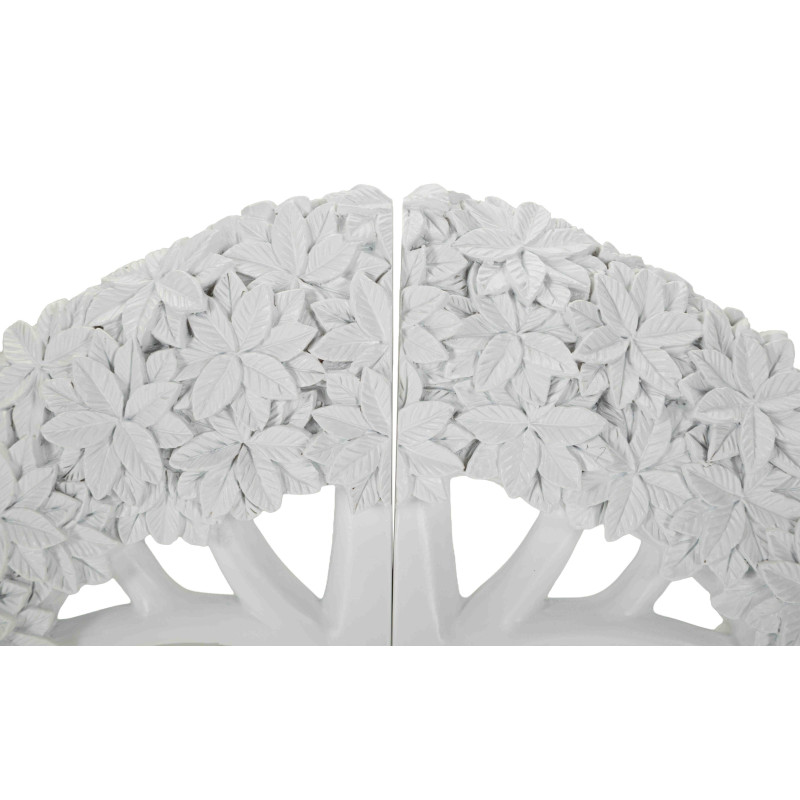 Serre-livres arbre blanc en polyrésine 23,5x8x18 cm Albero Mauro Ferretti - 5