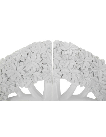 Serre-livres arbre blanc en polyrésine 23,5x8x18 cm Albero Mauro Ferretti - 5