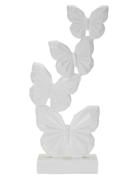 Statue papillons blanche 26 cm Butterfly Mauro Ferretti - 1