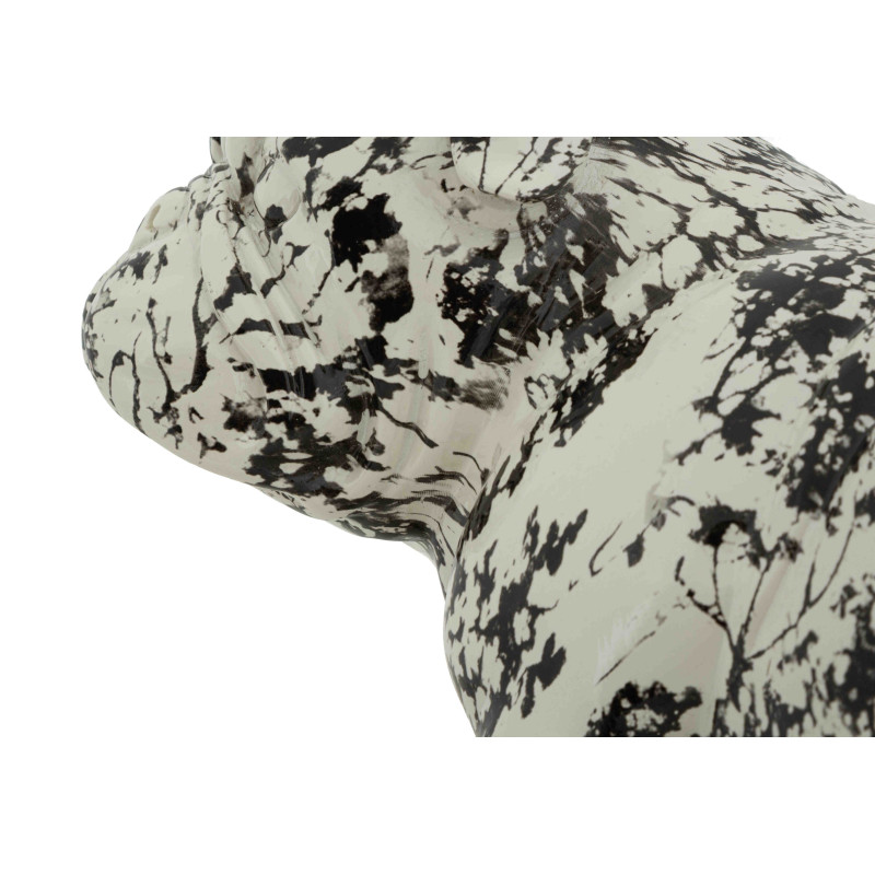 Statue bouledogue décorative noir blanc 38 cm Okinawa Mauro Ferretti - 6