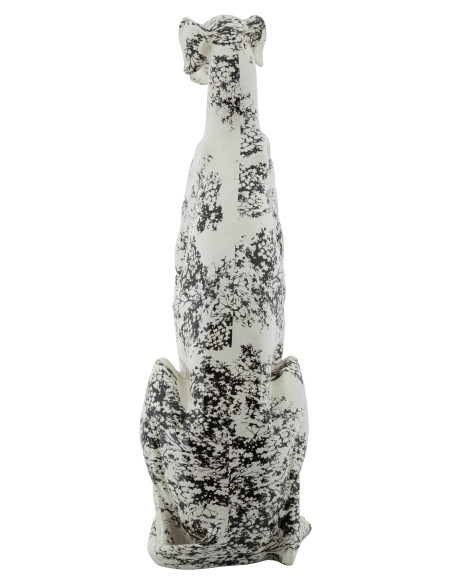 Statue chien décorative noir blanc 78 cm Okinawa Mauro Ferretti - 6