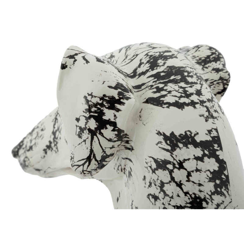 Statue chien décorative noir blanc 78 cm Okinawa Mauro Ferretti - 7