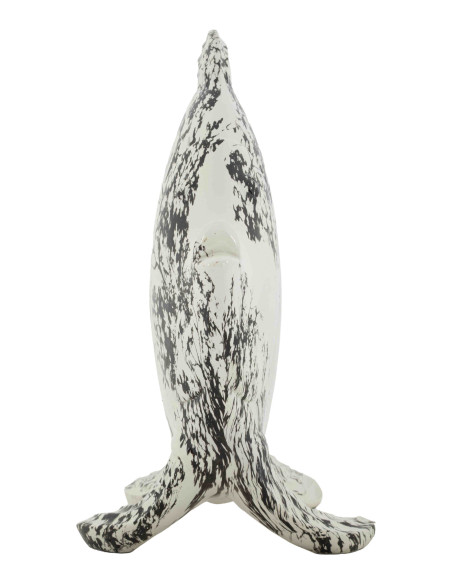 Statue poisson déco noir blanc 34 cm Okinawa Mauro Ferretti - 3