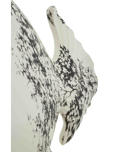 Statue poisson déco noir blanc 34 cm Okinawa Mauro Ferretti - 5