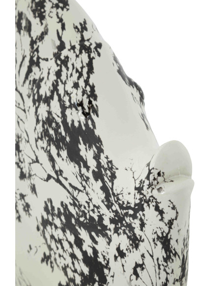 Statue poisson déco noir blanc 34 cm Okinawa Mauro Ferretti - 6