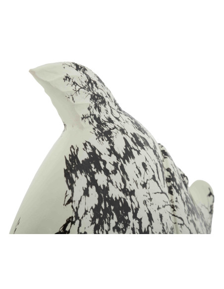 Statue poisson déco noir blanc 34 cm Okinawa Mauro Ferretti - 7