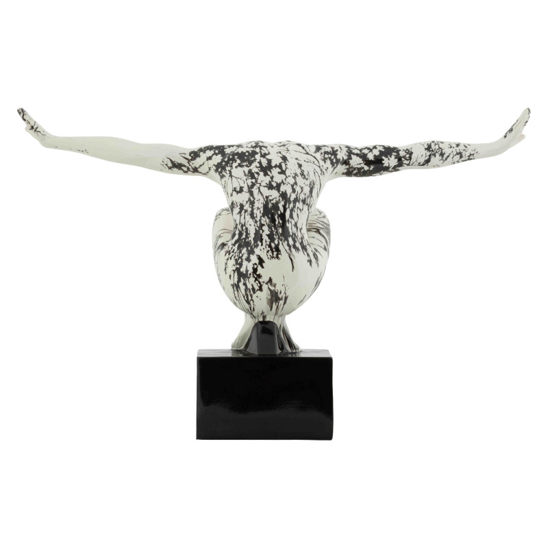 Sculpture gymnaste déco noir blanc 50 cm Okinawa Mauro Ferretti - 3