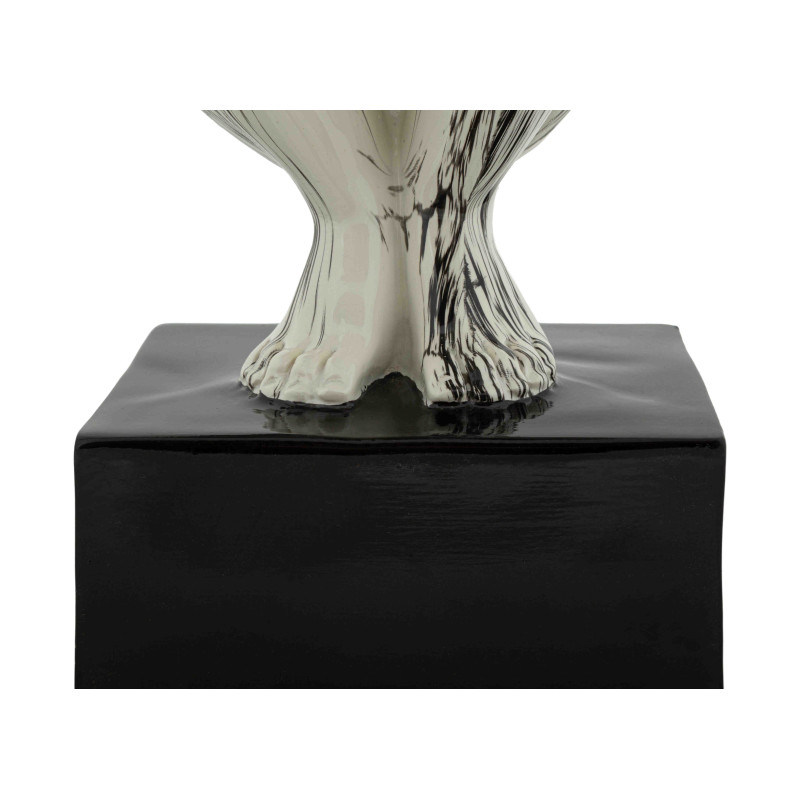 Sculpture gymnaste déco noir blanc 50 cm Okinawa Mauro Ferretti - 6