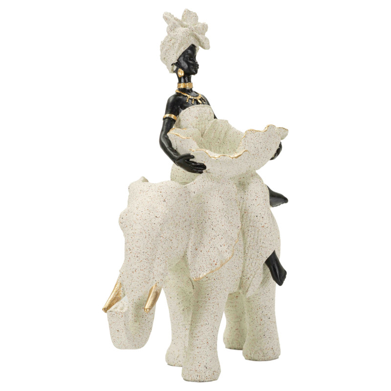 Statuette éléphant déco sable 19,5 cm Gilded Savannah Mauro Ferretti - 2