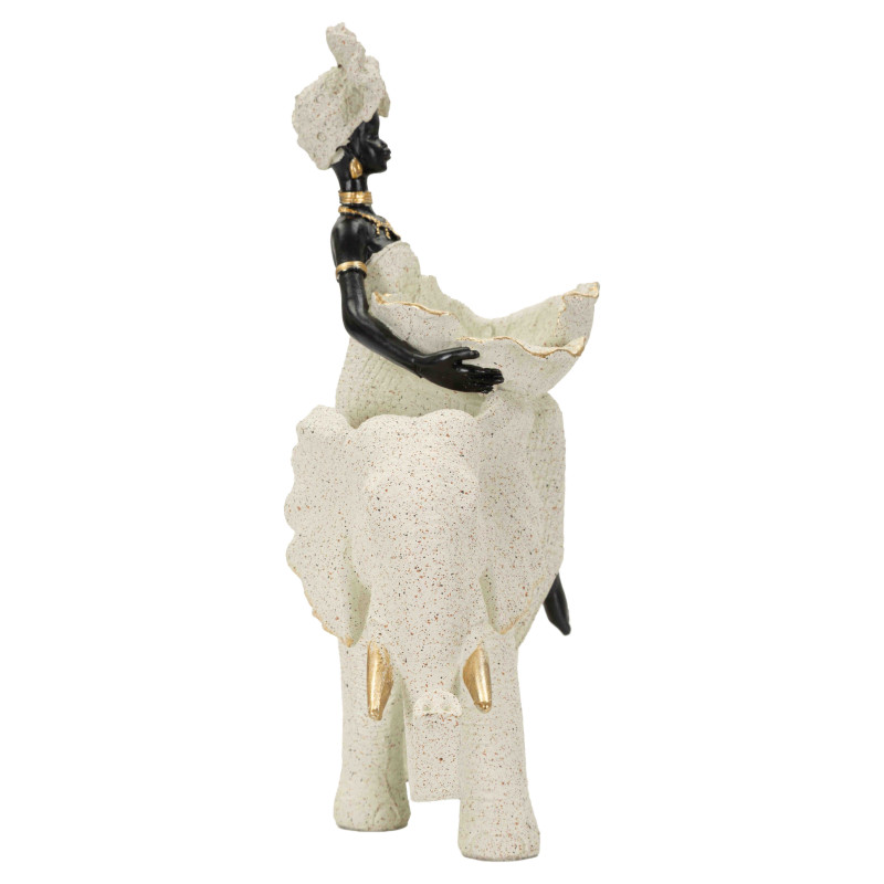 Statuette éléphant déco sable 19,5 cm Gilded Savannah Mauro Ferretti - 3