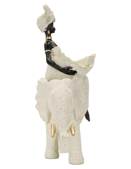 Statuette éléphant déco sable 19,5 cm Gilded Savannah Mauro Ferretti - 3