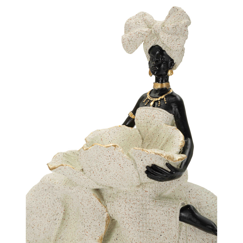 Statuette éléphant déco sable 19,5 cm Gilded Savannah Mauro Ferretti - 4