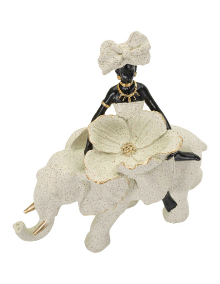 Statuette éléphant déco sable 19,5 cm Gilded Savannah Mauro Ferretti - 6