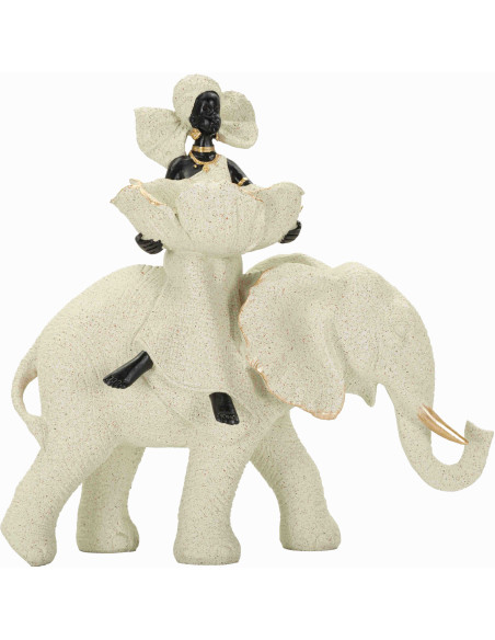 Statue éléphant femme savane 29 cm Gilded Savannah Mauro Ferretti - 1