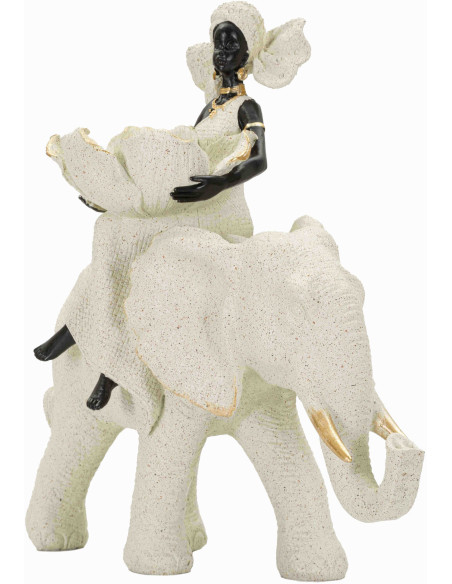 Statue éléphant femme savane 29 cm Gilded Savannah Mauro Ferretti - 3