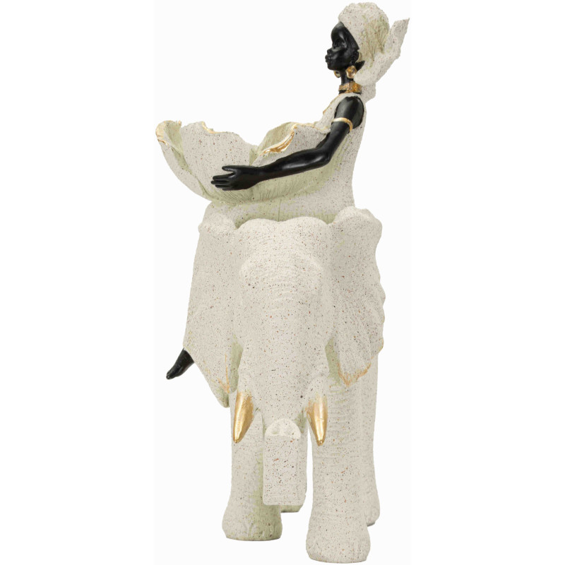Statue éléphant femme savane 29 cm Gilded Savannah Mauro Ferretti - 4
