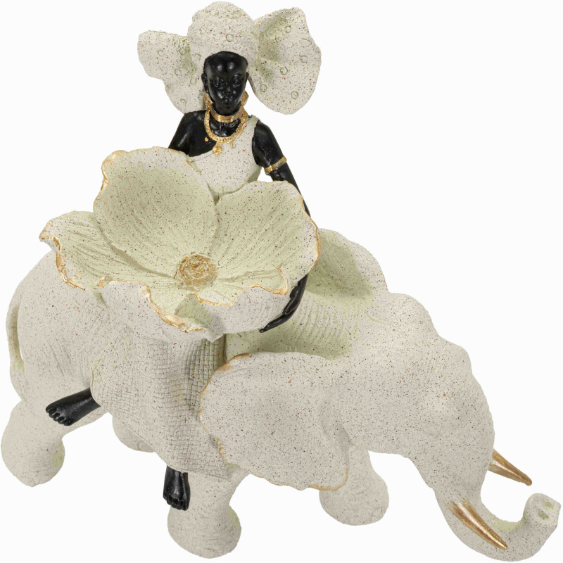 Statue éléphant femme savane 29 cm Gilded Savannah Mauro Ferretti - 7