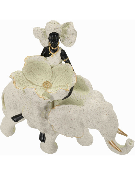 Statue éléphant femme savane 29 cm Gilded Savannah Mauro Ferretti - 7