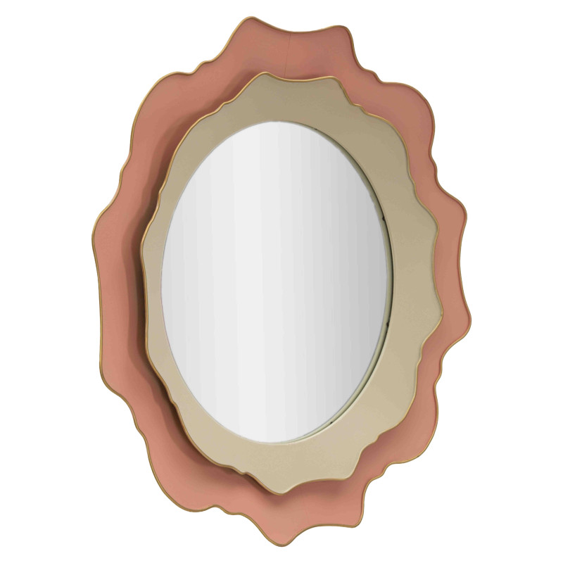 Miroir mural rond rose crème 95x95x7 cm Elizabeth Mauro Ferretti - 3