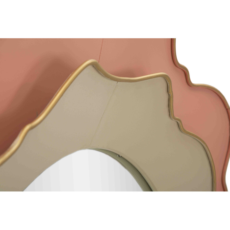 Miroir mural rond rose crème 95x95x7 cm Elizabeth Mauro Ferretti - 5