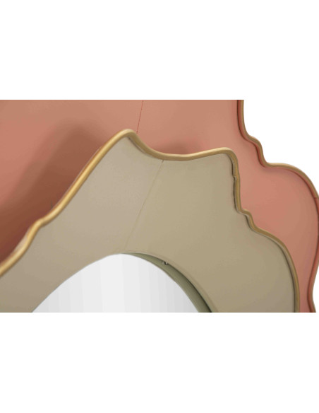 Miroir mural rond rose crème 95x95x7 cm Elizabeth Mauro Ferretti - 5