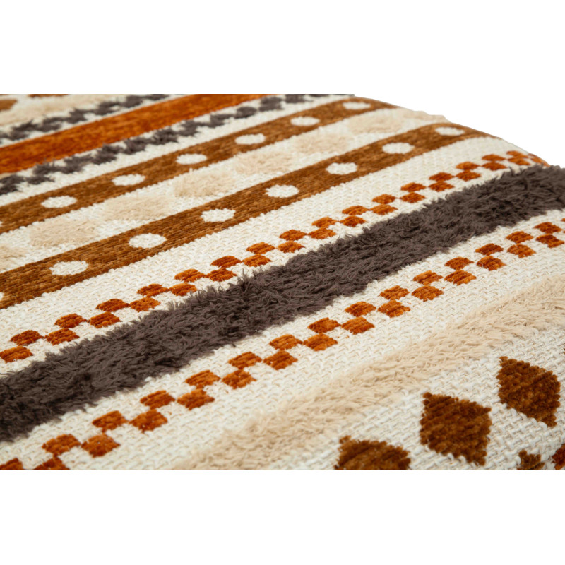 Pouf rond motif ethnique 40x40x40 cm Mombasa Mauro Ferretti - 6