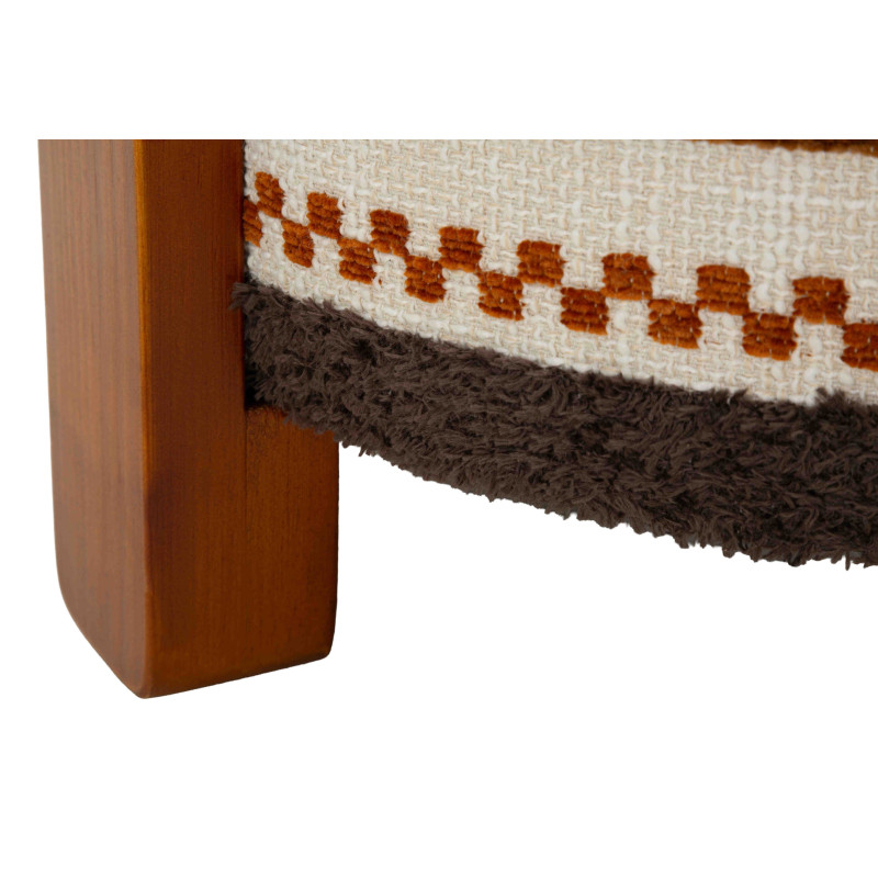 Pouf rond motif ethnique 42x42x40 cm Mombasa Mauro Ferretti - 6