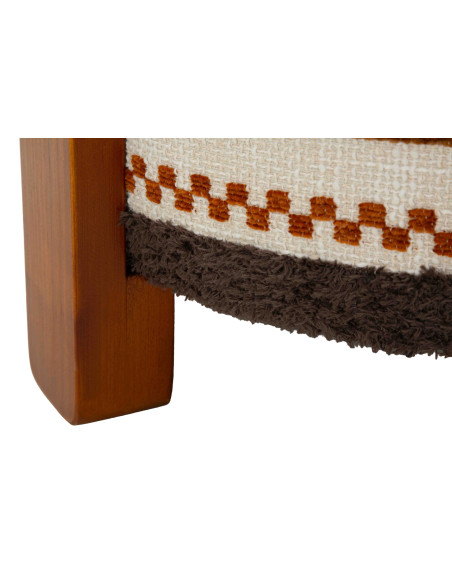 Pouf rond motif ethnique 42x42x40 cm Mombasa Mauro Ferretti - 6