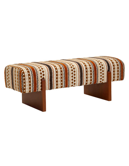 Banquette bout de lit motif ethnique 120 cm Mombasa Mauro Ferretti - 1