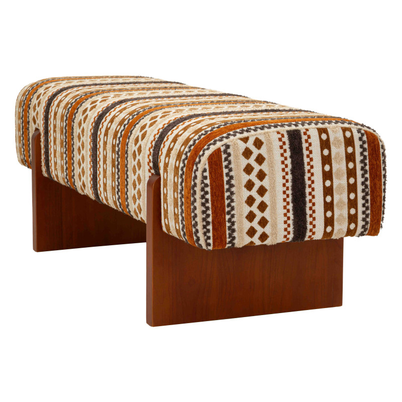 Banquette bout de lit motif ethnique 120 cm Mombasa Mauro Ferretti - 4
