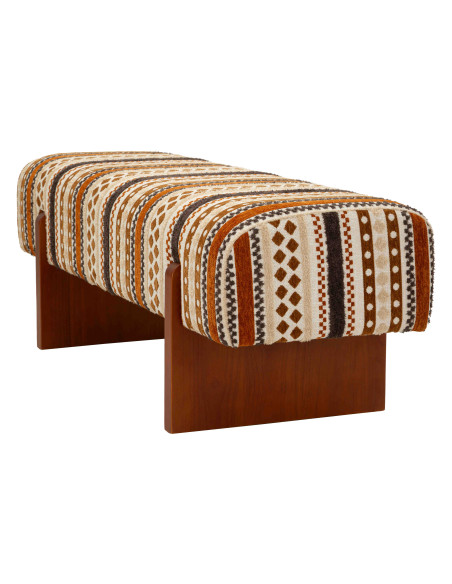 Banquette bout de lit motif ethnique 120 cm Mombasa Mauro Ferretti - 4