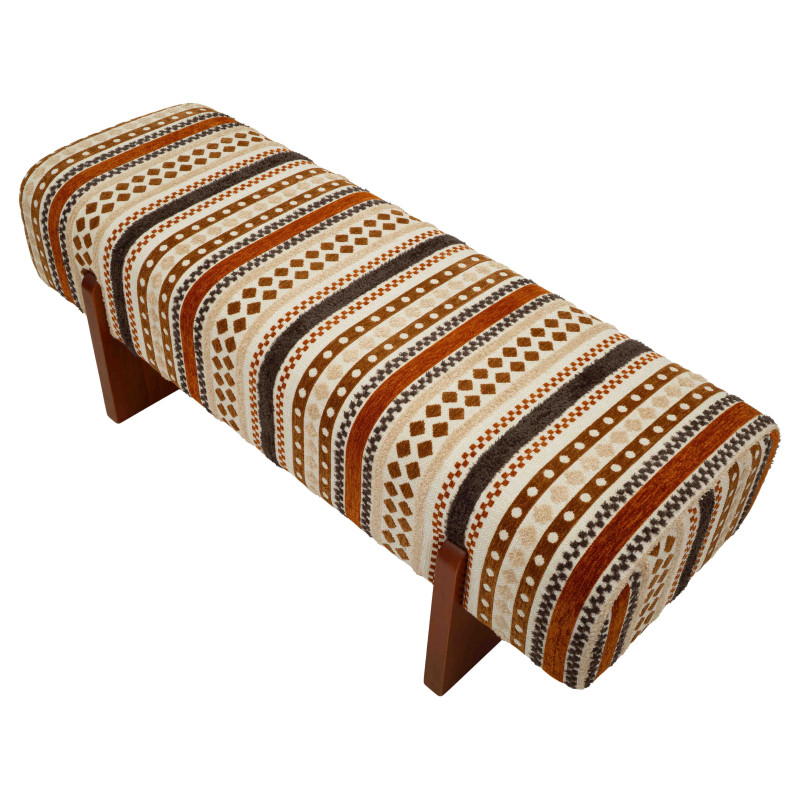 Banquette bout de lit motif ethnique 120 cm Mombasa Mauro Ferretti - 5