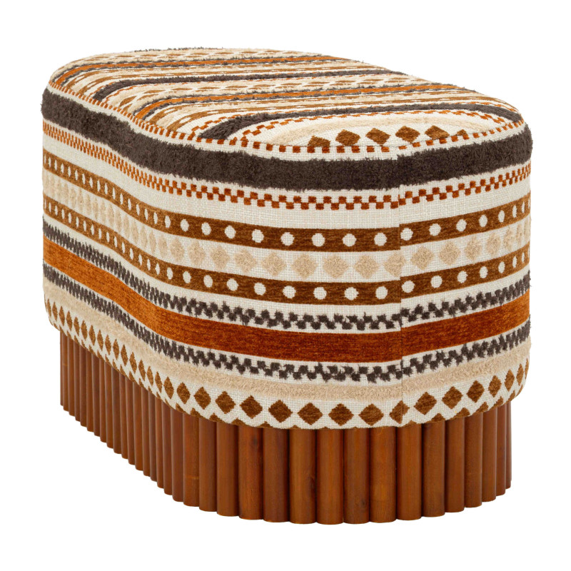 Banquette bout de lit motif ethnique 82x40x40 cm Mombasa Mauro Ferretti - 4