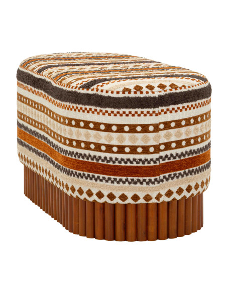 Banquette bout de lit motif ethnique 82x40x40 cm Mombasa Mauro Ferretti - 4