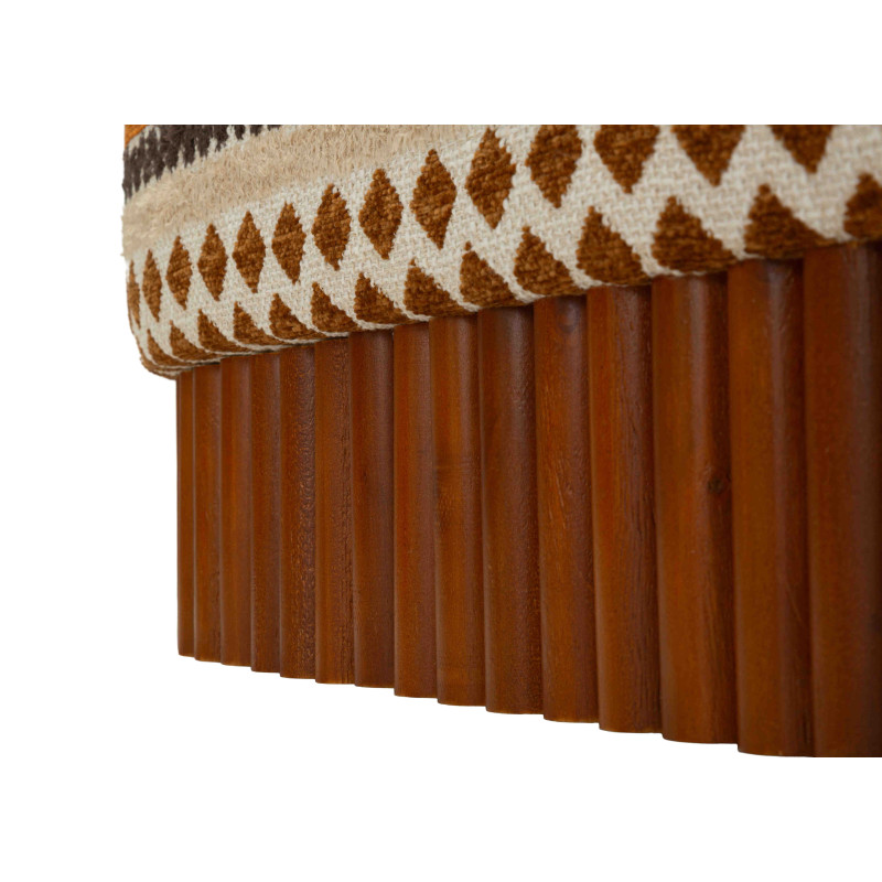 Banquette bout de lit motif ethnique 82x40x40 cm Mombasa Mauro Ferretti - 7