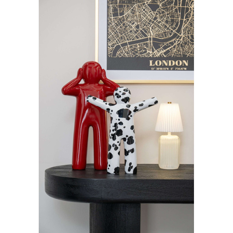 Lot de 3 statuettes rouges laquées en polyrésine 40 cm P'tit Maurice J-Line - 1