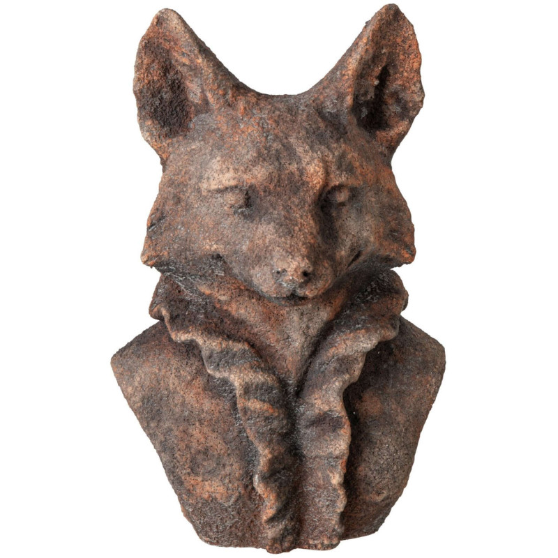 Statue renard décorative marron en polyrésine 29,5 cm Bialowieza J-Line - 1